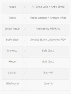 Barok 80 V1 Banyo Dolabı