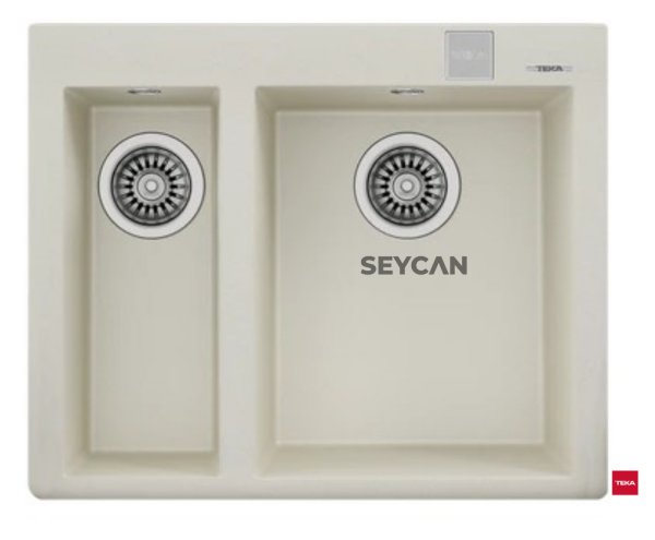 Teka Forsquare 590 TG Parlak Krem Tegranite Evye