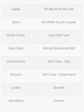 Madrid 85 V3 Banyo Dolabı