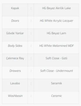 Belen 80 V1 Banyo Dolabı