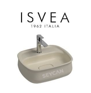 İsvea Fluido Tezgah Üstü Lavabo 47 cm Fildişi