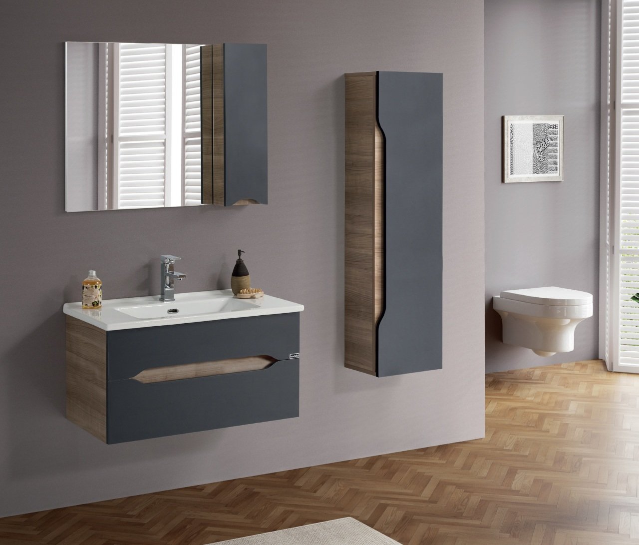Badella Smile 85 D2 C1 Banyo Dolabı