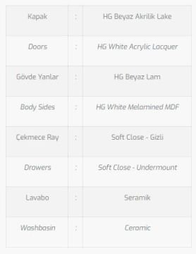 Belen 120 V1 Banyo Dolabı