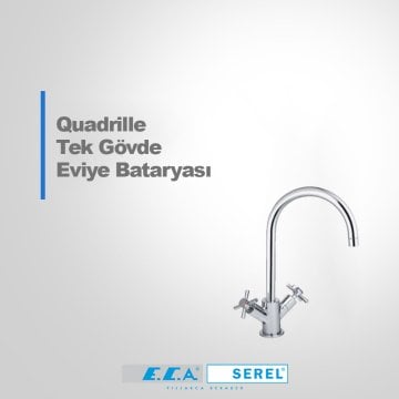 ECA  Quadrille Tek Gövde Eviye Bataryası Krom  2102108488