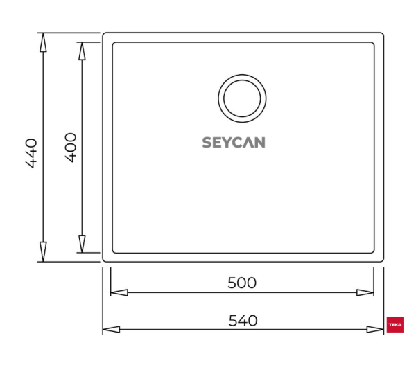 Teka Square 50.40 TG Avena Bej Tegranite Evye