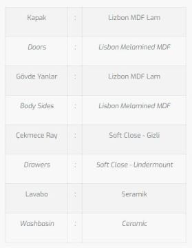 Surf 85 V1 Banyo Dolabı