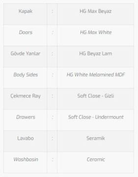 Zenit 85 V1 Banyo Dolabı