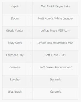 Side 85 V1 Banyo Dolabı