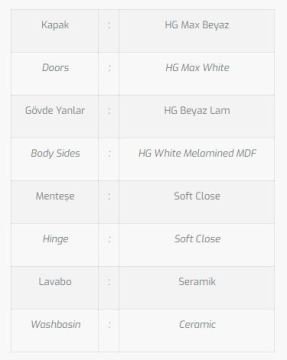 Tuna 85 V6 Banyo Dolabı