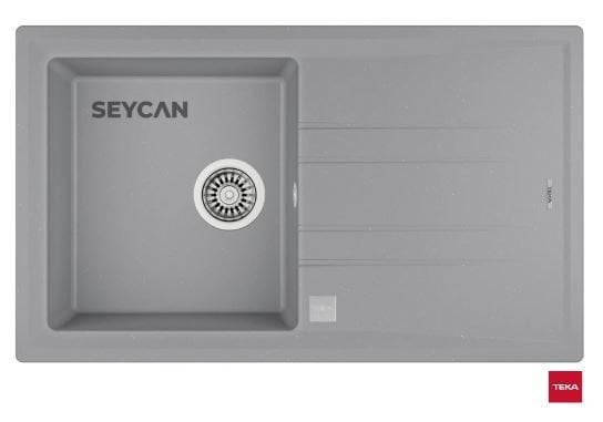 Teka Stone 50 B-TG Metalik Gri Tegranite Evye