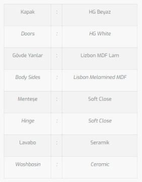 Didim 100 V1 Banyo Dolabı