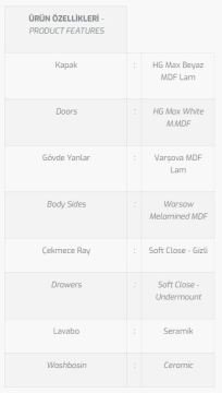 Meram 100 V1 Banyo Dolabı