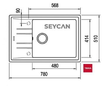 Teka Stone 60 S-TG Bej Tegranite Evye