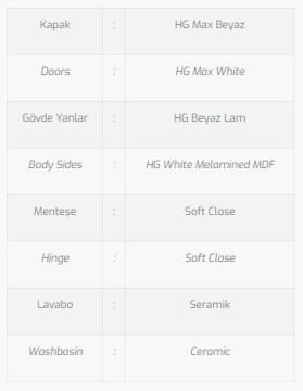 Durusu 90 V1 Banyo Dolabı