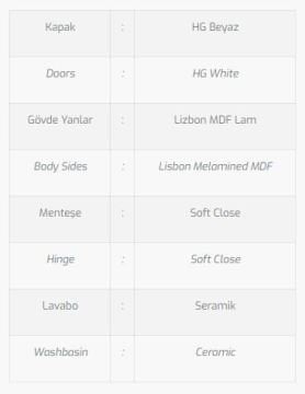 Didim 80 V1 Banyo Dolabı