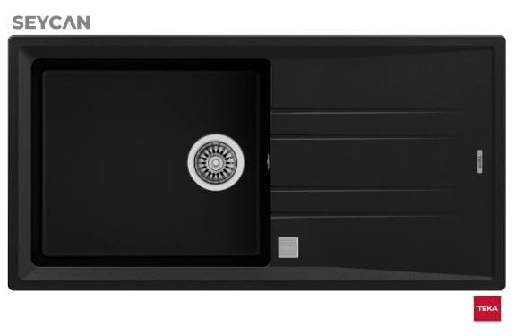 Teka Stone 60 L-TG Metalik Siyah Tegranite Evye