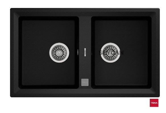 Teka Stone 90 B-TG Metalik Siyah Tegranite Evye