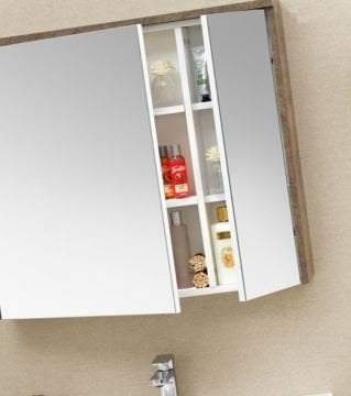 Orka Luna 80 cm Asma Banyo Dolabı Kahve Taş