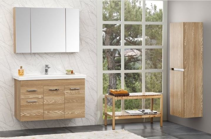 Orka Banyo Bronze Collection Enez 100 cm Banyo Dolabı