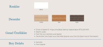 Orka Banyo Bronze Collection Dinar 45 cm Banyo Dolabı