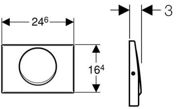 Delta 15 Paslanmaz Çelik Kumanda Kapağı Tek Basmalı
