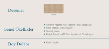 Orka Banyo Bronze Collection Ürgüp 65 cm Banyo Dolabı