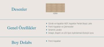 Orka Banyo Bronze Collection Ürgüp 50 cm Banyo Dolabı