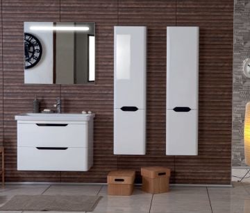 Badella Belen 80 V1 Banyo Dolabı Beyaz