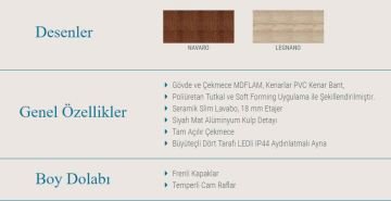 Orka Banyo Silver Collection Patara 100 cm Banyo Dolabı