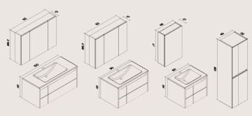 Orka Banyo Silver Collection Likya 80 cm Banyo Dolabı