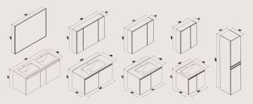 Orka Banyo Silver Collection Terme 100 cm Banyo Dolabı