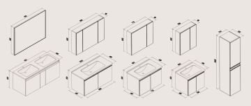 Orka Banyo Silver Collection Terme 120 cm Banyo Dolabı