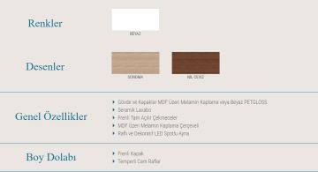 Orka Banyo Silver Collection Rodos 108 cm Banyo Dolabı