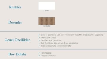 Orka Banyo Silver Collection Su 100 cm Banyo Dolabı