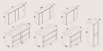 Orka Banyo Silver Collection Su 100 cm Banyo Dolabı