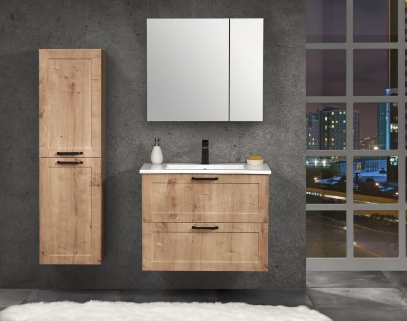 Orka Banyo Silver Collection Su 80 cm Banyo Dolabı