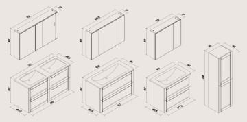 Orka Banyo Silver Collection Su 80 cm Banyo Dolabı