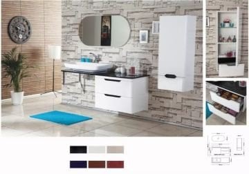 BADELLA BLANCO 160 V1 Banyo Dolabı