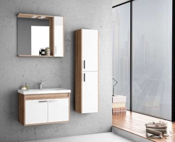 Orka Banyo Silver Collection Patara 80 cm Banyo Dolabı