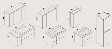 Orka Banyo Silver Collection Likya 60 cm Banyo Dolabı