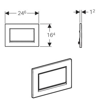 Geberit Sigma 30 Kumanda Kapağı Parlak/Krom/Parlak