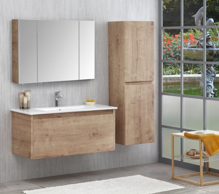Orka Banyo Silver Collection Likya 100 cm Banyo Dolabı
