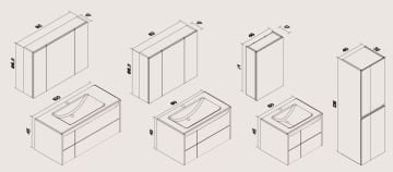 Orka Banyo Silver Collection Likya 100 cm Banyo Dolabı