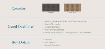 Orka Banyo Silver Collection Likya 100 cm Banyo Dolabı