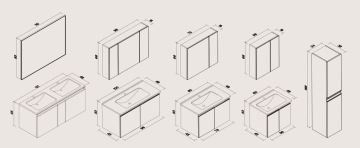 Orka Banyo Silver Collection Terme 80 cm Banyo Dolabı