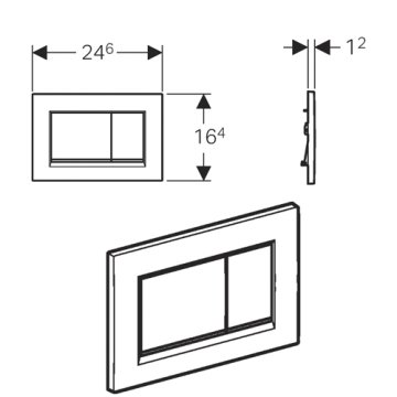 Geberit Sigma 30 Kumanda Kapağı Beyaz/Parlak/Beyaz