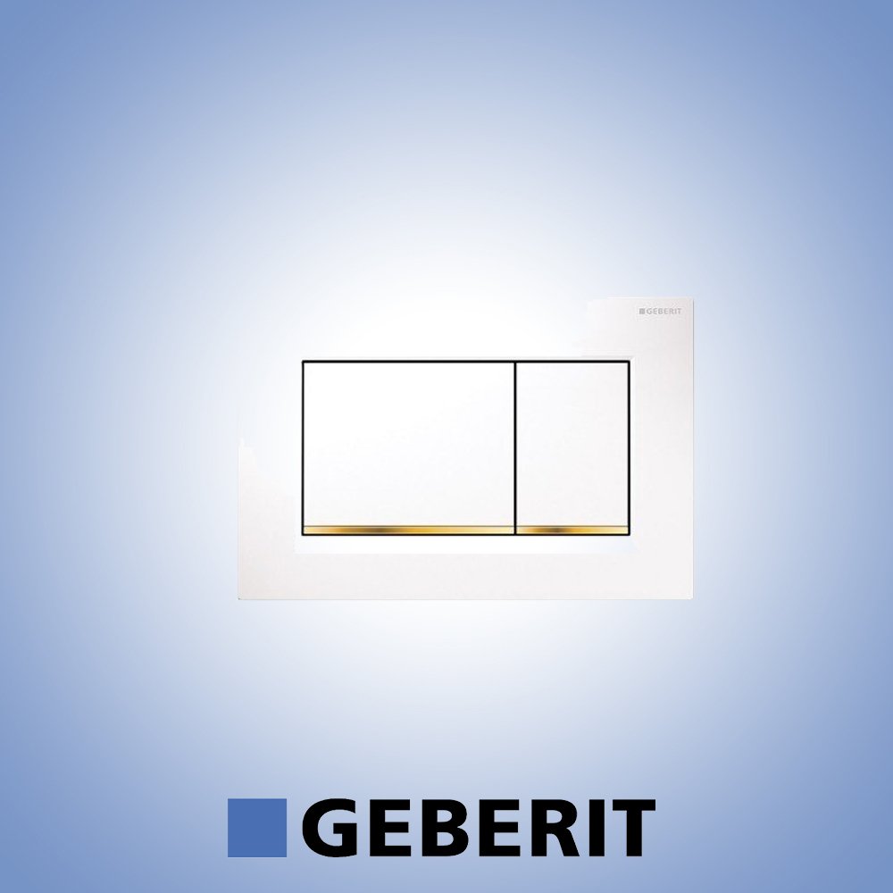 Geberit Sigma 30 Control Cover White/Gold/White