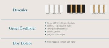 Orka Banyo Silver Collection Harem 100 cm Banyo Dolabı