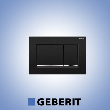 Geberit Sigma 30 Kumanda Kapağı Siyah/Parlak/Siyah