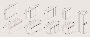 Orka Banyo Silver Collection Terme 60 cm Banyo Dolabı Beyaz